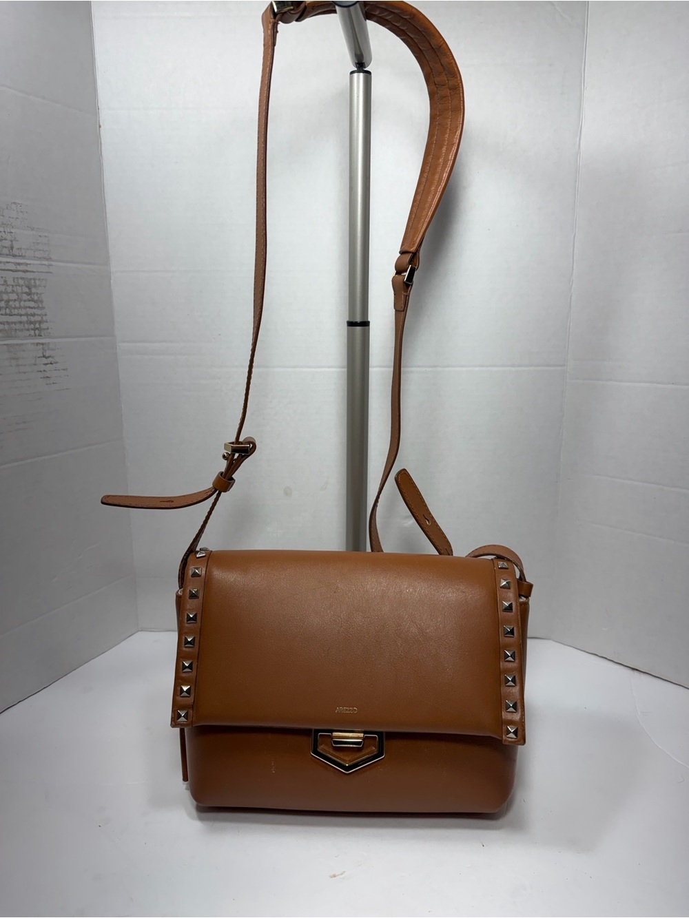AREZZO Leather Crossbody Shoulder Bag in Brown $350